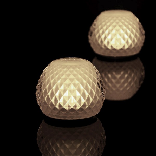 2er Set kabellose Leuchten Jupiter mit FB mehrfarbig für innen und außen