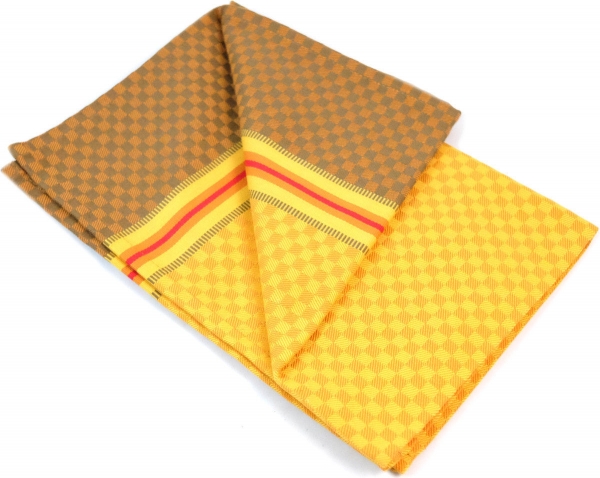 Küchentuch gewebt limitiert Ciboulette gelb-marone