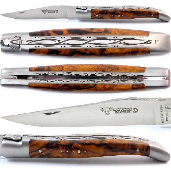 Wüsteneisenholz Wurzelholz Doppelplatinen 12C27 Stahl