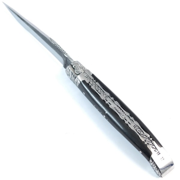 Ebenholz Doppelplatinen Heftbacken gehämmert Carbonstahl roh geschmiedet