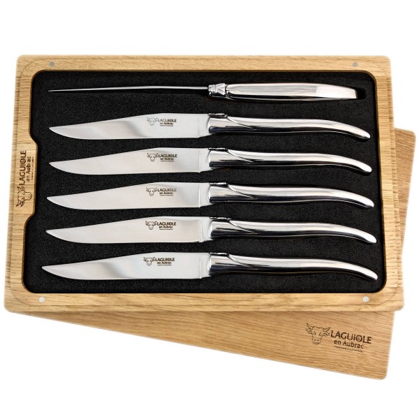 6 Premium Steakmesser Set Stahl spülmaschinenfest