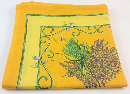 Serviette 45x45 cm gelb Lavendel