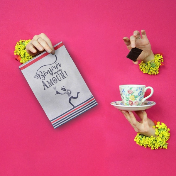 6 Mini-Torchons Para-Tapas limitiert Bonjour