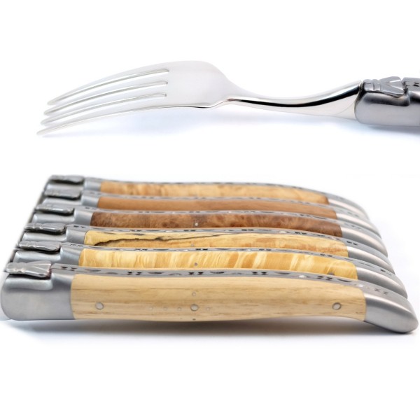 6 Premium Gabeln Set europäische Hölzer