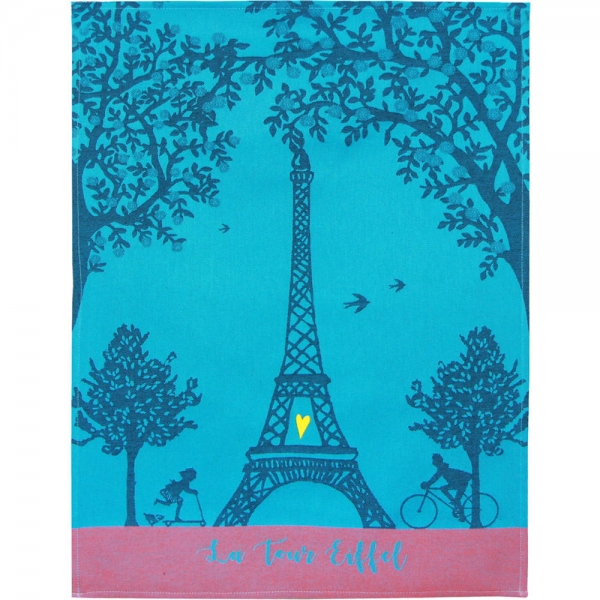 Küchentuch gewebt limitiert Tour Eiffel bestickt