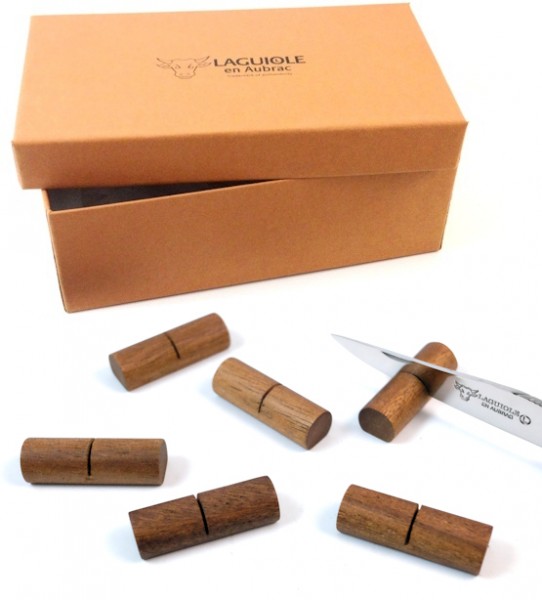 6 Messerbänkchen für Steak-, Käse-, Butter-, Taschenmesser... Akazienholz