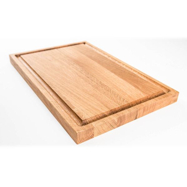 Essential reversible L Schneidebrett aus Eiche mit Saftrille 60x29,5 cm