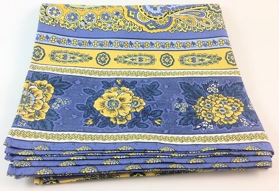 Serviette 45x45 cm blau-gelb Marat Bastide