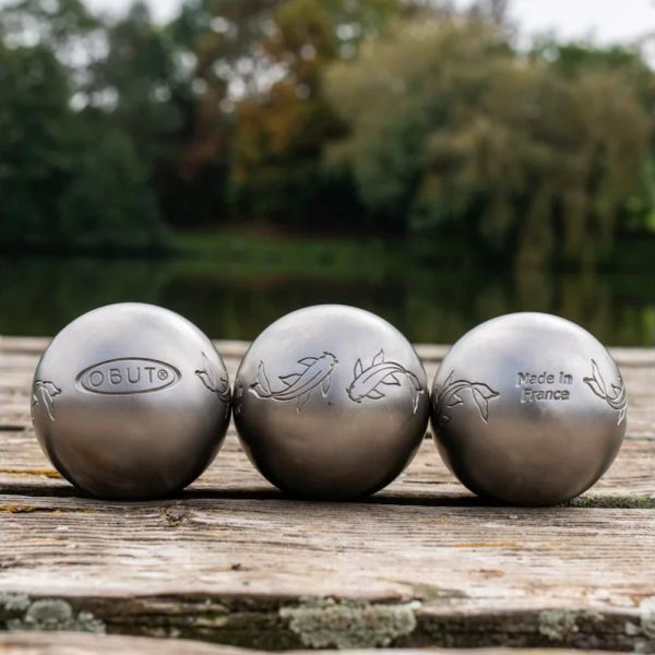 3er Satz Edelstahl Pétanque Boule Kugeln Carpe Koi