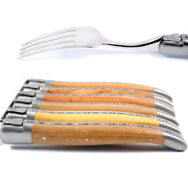 6 Premium Gabeln Set französische Hölzer