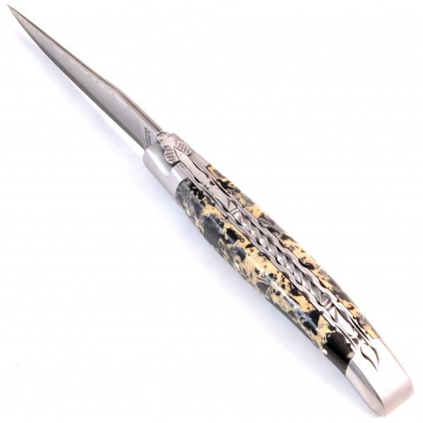 Lavastein Doppelplatinen japanischer Damaststahl