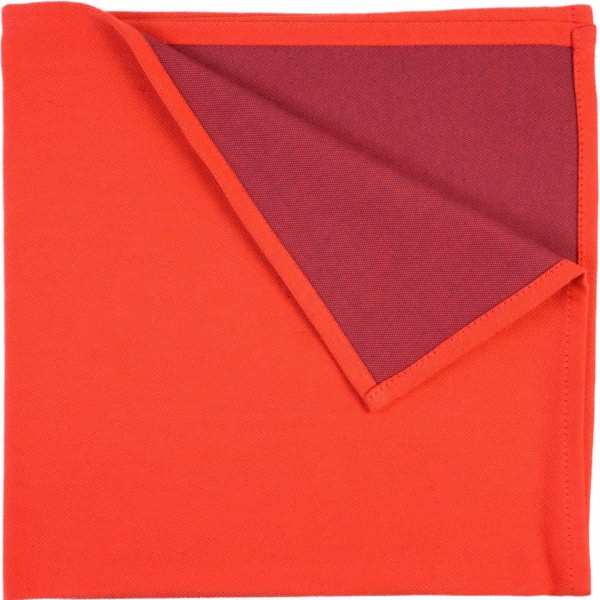 Serviette gewebt koralle aubergine