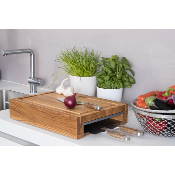 Workstation ONE M Schneidebrett aus Eiche multifunktional 45x33 cm