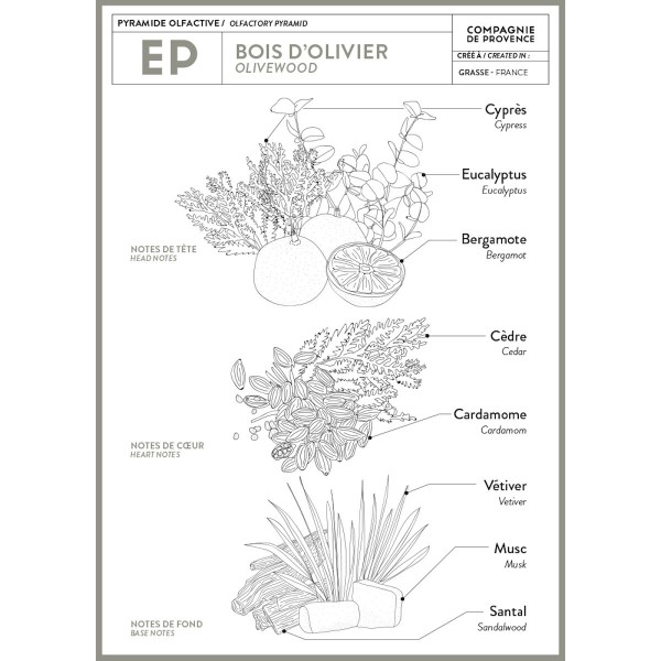Savon de Marseille Bois d'Olivier 500 ml