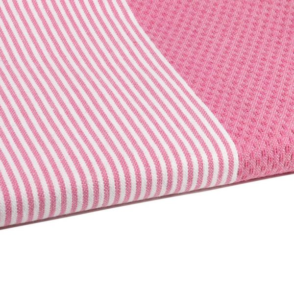 Fouta Tuch mit Wabenmuster bonbonrosa