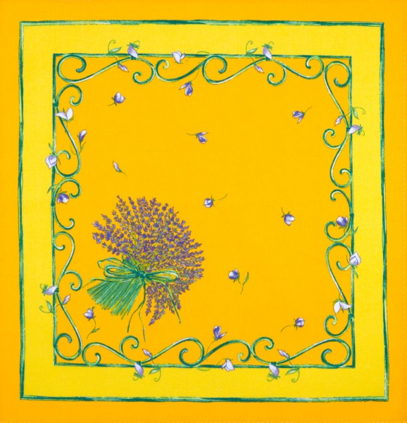 Serviette 45x45 cm gelb Lavendel