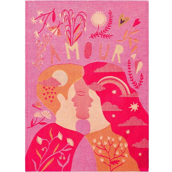 Küchentuch gewebt limitiert Amour bestickt