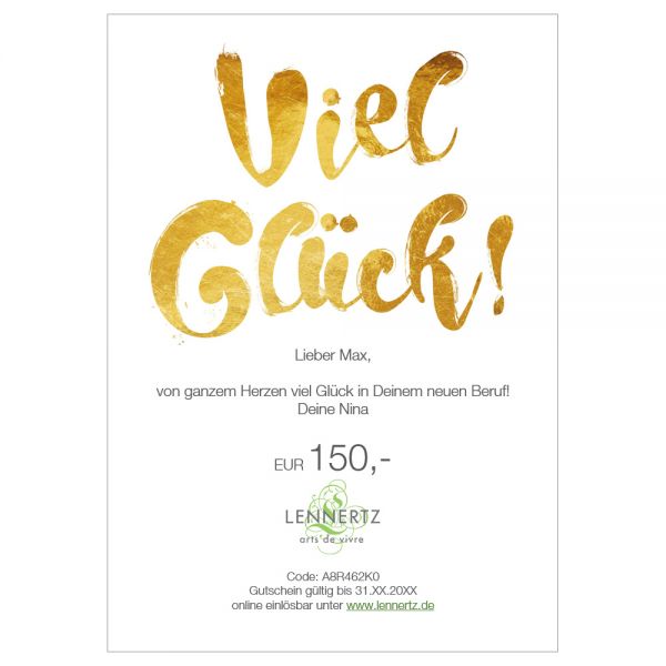 Geschenkgutschein Viel Glück!