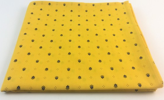 Serviette 45x45 cm gelb-blau Lilien