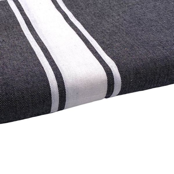 Fouta Tuch XXL klassisch schwarz