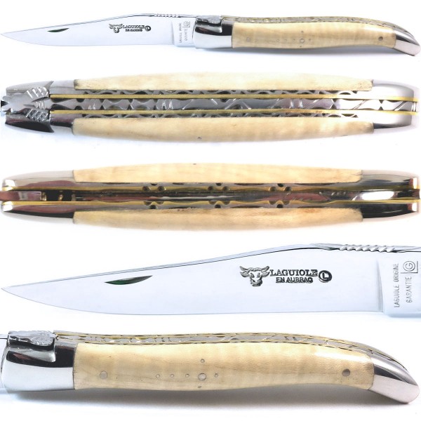 Ahorn hell Doppelplatinen Stahl/Messing 12C27 Stahl