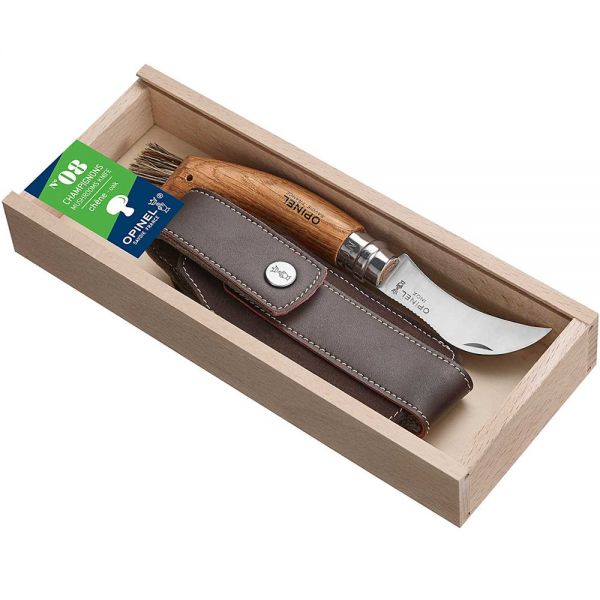 Pilzmesser Eiche rostfrei mit Etui