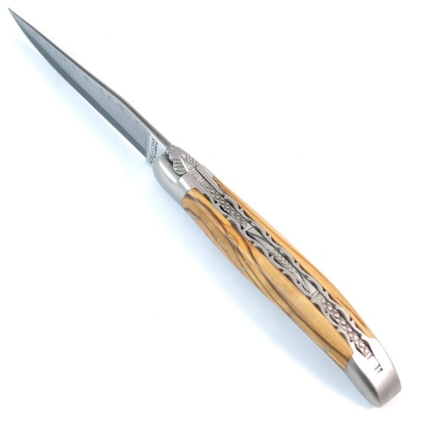 Olivenholz Doppelplatinen japanischer Damaststahl