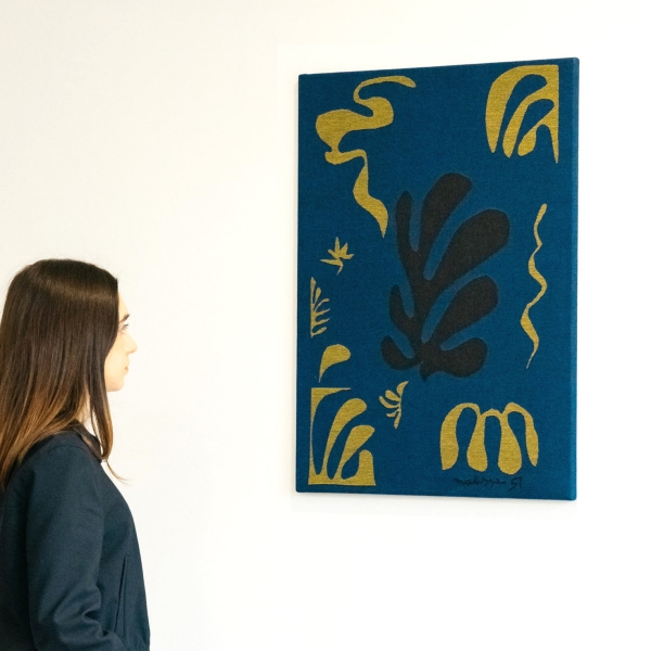 Küchentuch gewebt limitiert Henri Matisse, Composition sur fond bleu