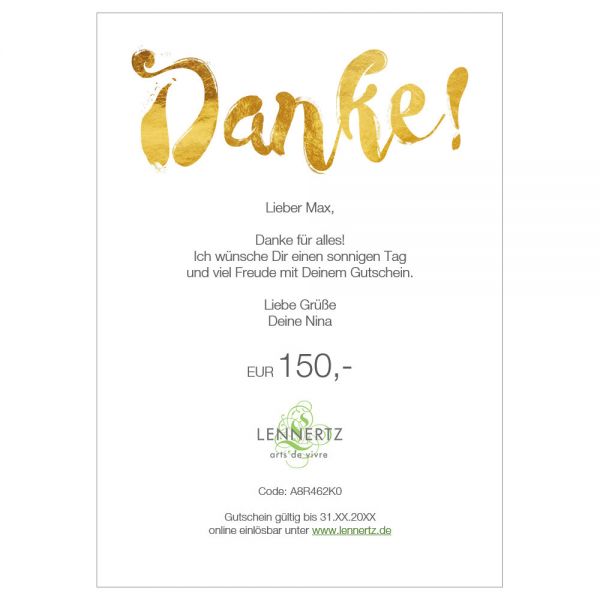 Geschenkgutschein Danke!