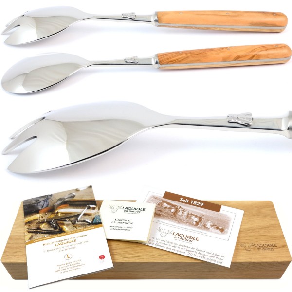 Salatbesteck Olivenholz