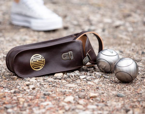 Pétanque Ledertasche Vintage
