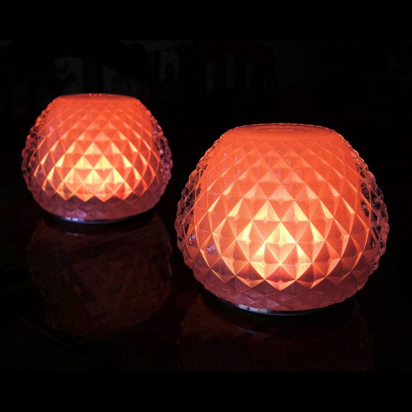 2er Set kabellose Leuchten Jupiter mit FB mehrfarbig für innen und außen