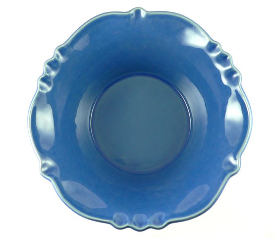 Kleine Schüssel 28 cm, Keramik emailliert blau