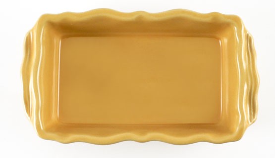 Mini Form rechteckig 16 cm, Keramik emailliert sonnengelb