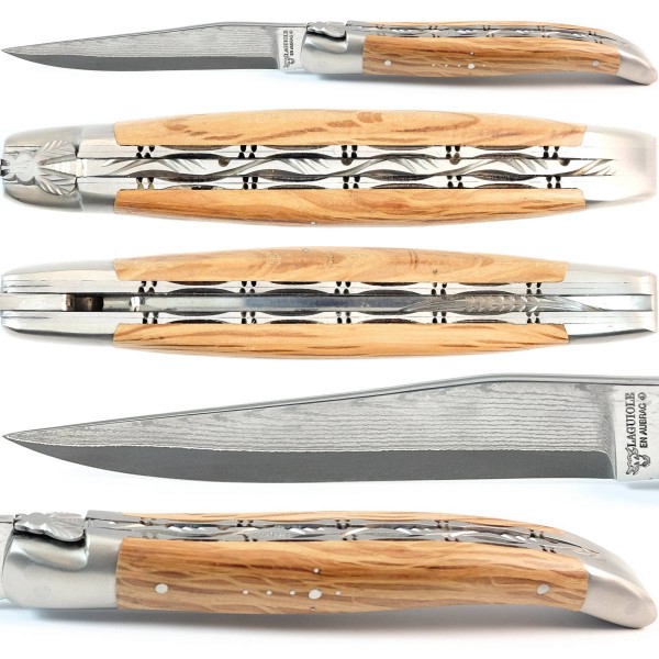 Steineiche Doppelplatinen japanischer Damaststahl