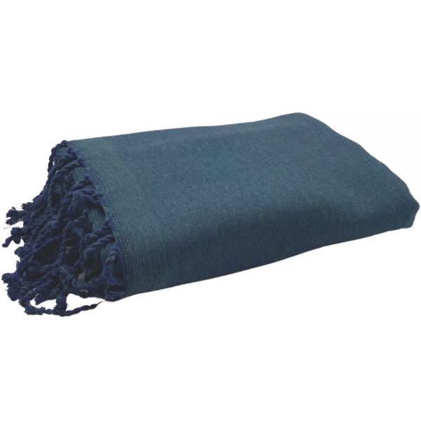 Fouta Tuch mit Frottee unifarben piniengrün