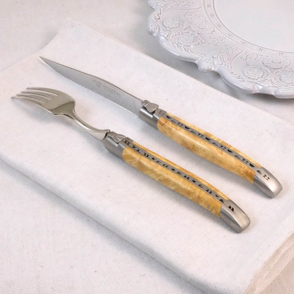 6 Premium Steakmesser Set europäische Hölzer