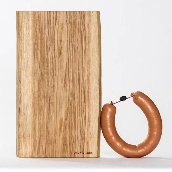 Pure Schneide- und Servierbrett natürliche Baumkante Eiche 50x25 cm