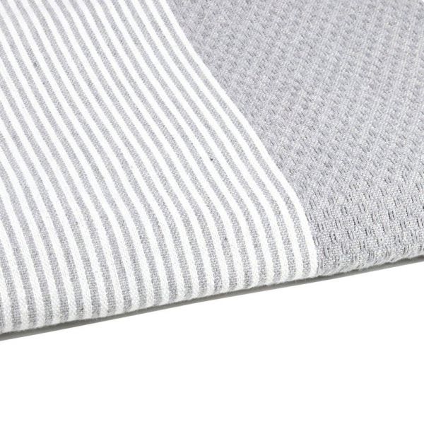 Fouta Tuch mit Wabenmuster eisgrau