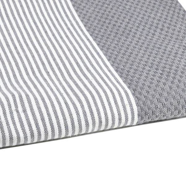 Fouta Tuch mit Wabenmuster felsgrau