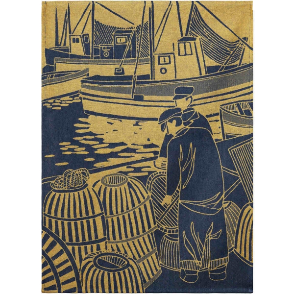 Küchentuch gewebt limitiert Fischer mit Reusen