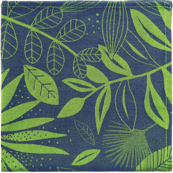 Serviette gewebt Feuillage blau grün