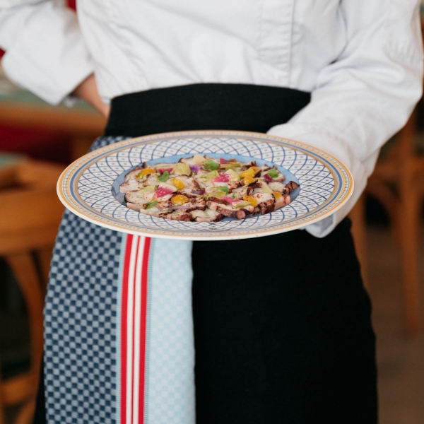 Küchentuch gewebt limitiert Ciboulette blau