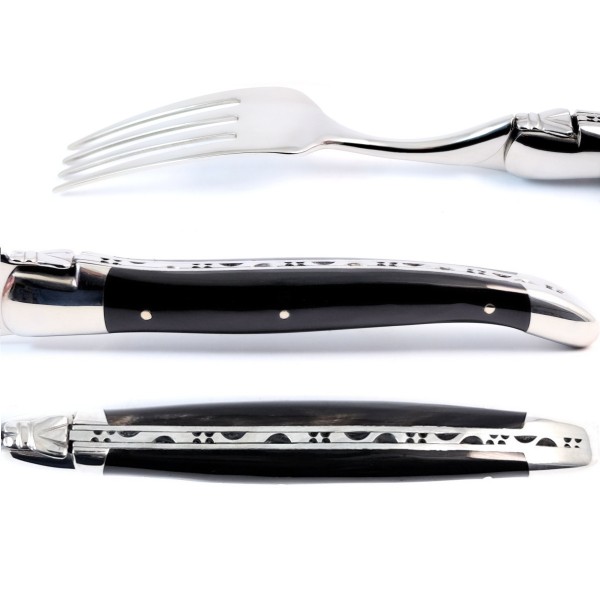 6 Premium Gabeln Set Büffelhorn