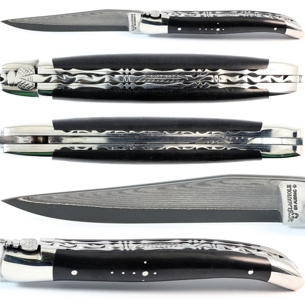 Ebenholz Doppelplatinen japanischer Damaststahl