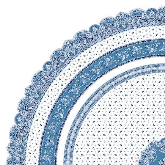 Tischdecke beschichtet rund 180 cm weiß Marat Tradition