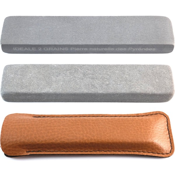 Pyrenäen Naturstein klein mit zwei Körnungen zum Schleifen und Schärfen