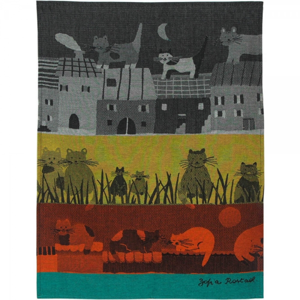 Küchentuch gewebt limitiert Die Nacht der Katzen