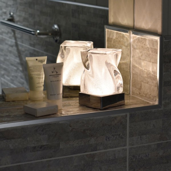 2er Set kabellose Leuchten Curve mit FB mehrfarbig für innen und außen