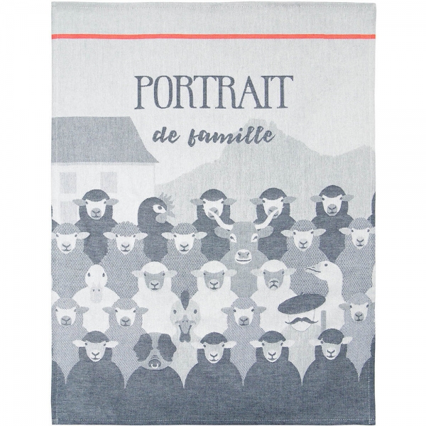 Küchentuch gewebt limitiert Portrait de Famille